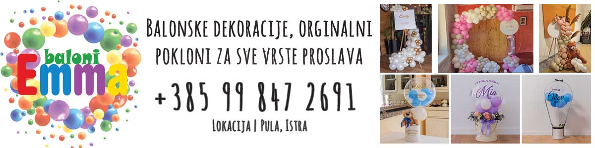 Baloni EMMA - Balonske dekoracije i orginalni pokloni za sve vrste proslava | Pula, Istra - baloni pula - baloni s helijem