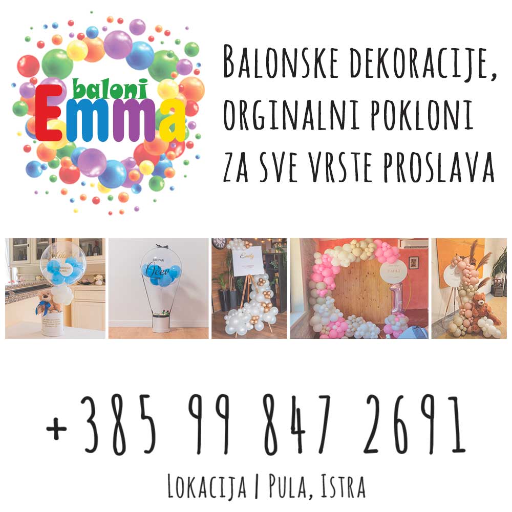 Baloni EMMA - Balonske dekoracije i orginalni pokloni za sve vrste proslava | Pula, Istra - baloni pula - baloni s helijem